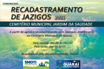 Recadastramento de Jazigos 2021.