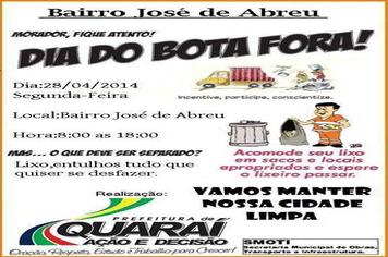 Dia do Bota Fora Bairro José de Abreu