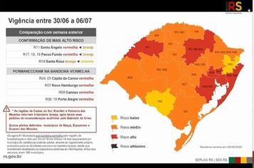DUAS GRANDES NOTÍCIAS:
QUARAÍ MAIS UMA VEZ ZERA CASOS DE COVID-19 E CONTINUANOS NA BANDEIRA LARANJA
Duas ótimas notícias! Com a alta do mais recente paciente recuperado, nosso município, novamente zerou os casos de Covid-19. A alta foi dada pelo Dr. Mateo