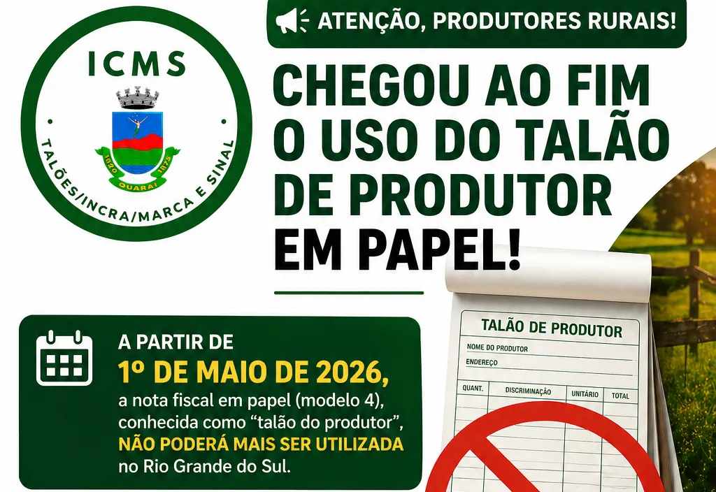 ATENÇÃO, PRODUTORES RURAIS!