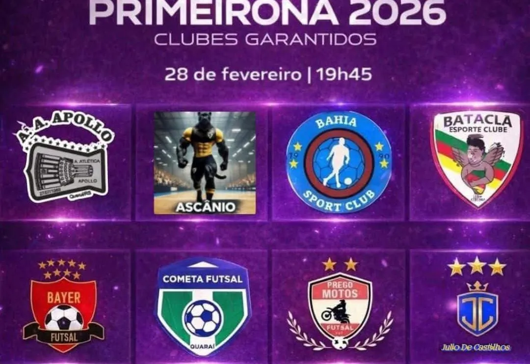 Primeirona de Futsal 2026.