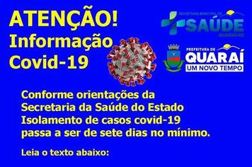 SECRETARIA DE SAÚDE INFORMA: