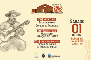 Quaraí será palco do 3º Canto ao Saladeiro
